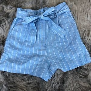 H&M BLUE STRIPED SHORTS